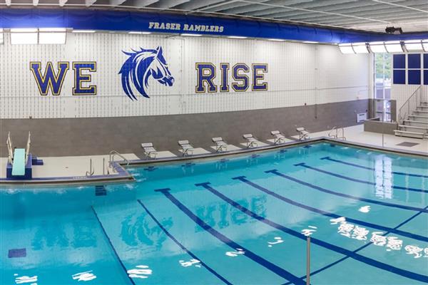 The pool is located inside Fraser High School